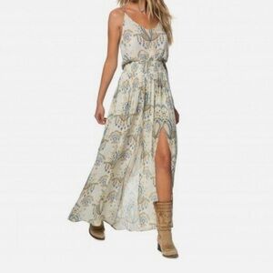 O’Neill — Boho Hope Maxi Dress with Front Slit - Cream Floral — Size XL — NWOT